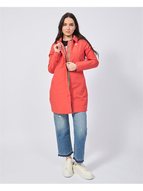 Veste longue femme Mathy de K-way avec capuche et logo K-WAY | K7127JW-MATHY BONDED703